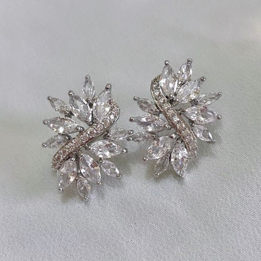 Mariell Platinum CZ Bridal Earrings