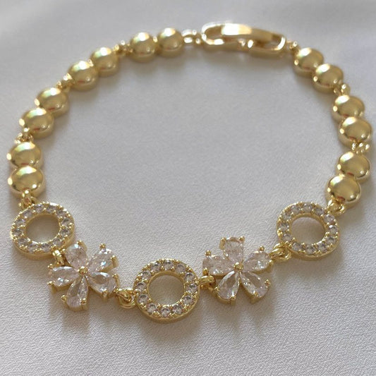 Shiny Zircon Butterfly Bracelet