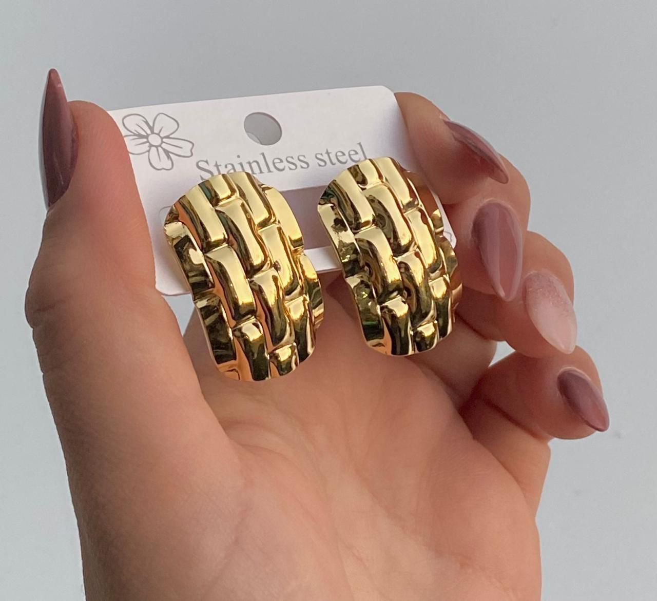 Vintage Geometric Gold Earrings